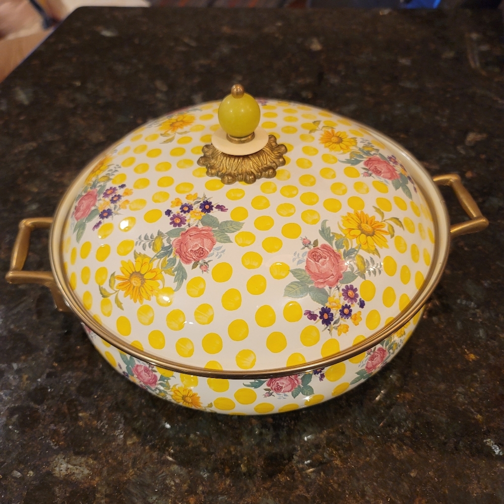 Mackenzie Childs Buttercup Large Casserol
